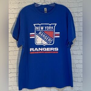 *Sold* NY New York Rangers Womens Tee Gildan Heavy Weight Cotton